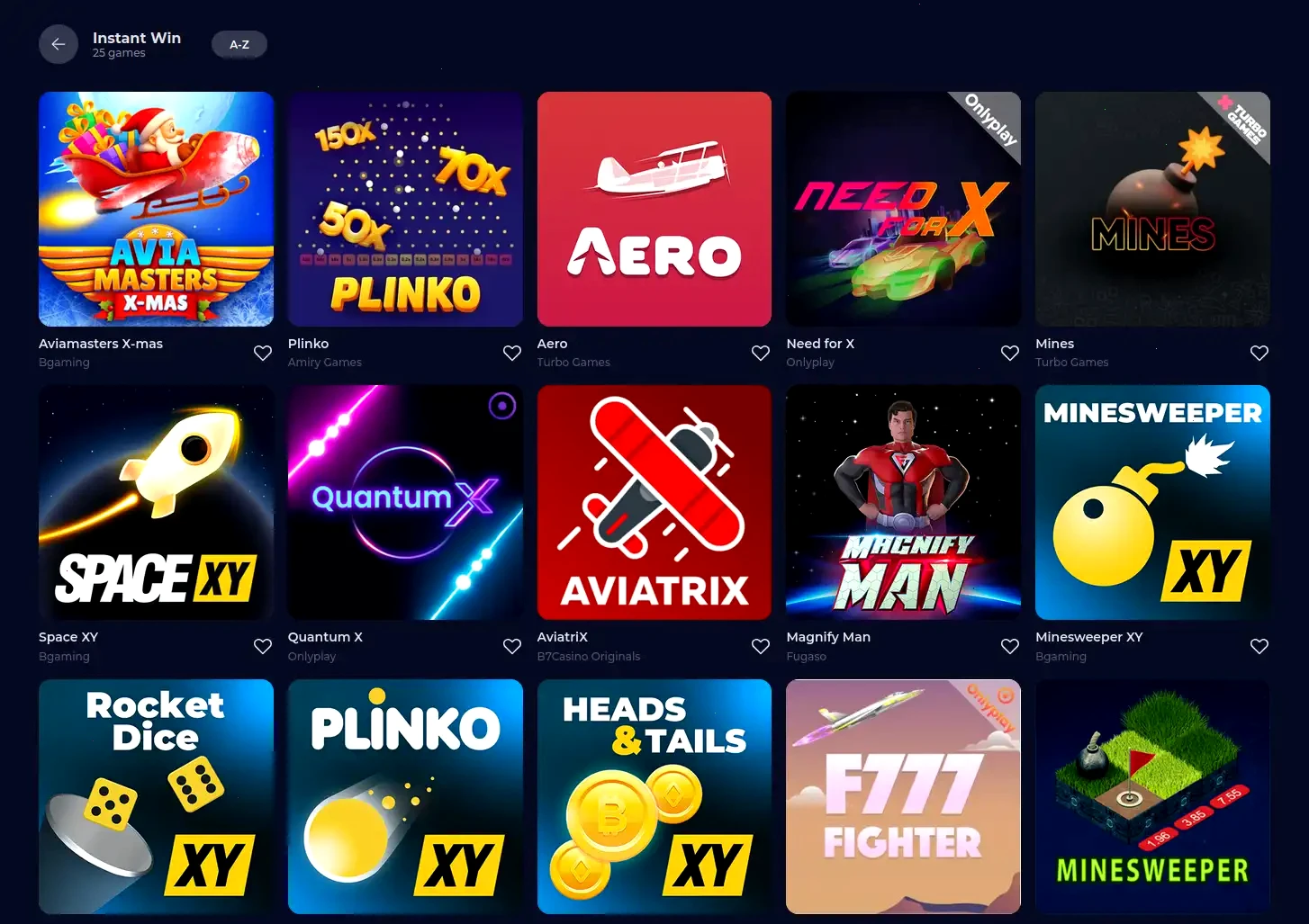 Interface du casino en ligne Alexander avec jeux live et slots